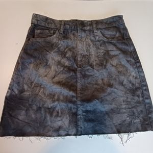 NEW PrettyLittleThing Y2K Tie Dye Denim Jean Miniskirt Womens Sz US 6 NWT